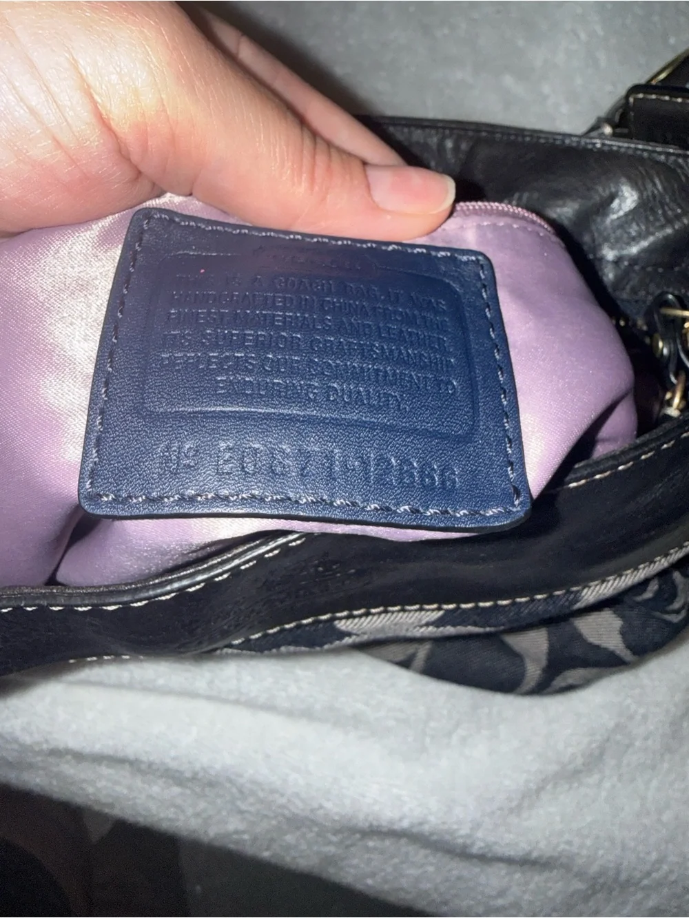 Coach vintage blue denim hobo bag